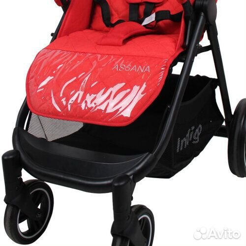 Коляска прогулочная Indigo Assana red
