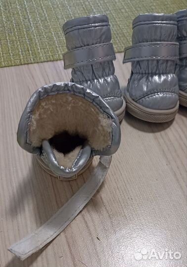 Ботинки зимние для маленьких собак 2 размер