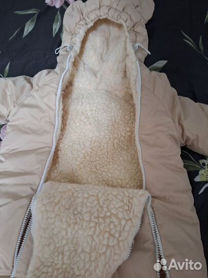 Зимний конверт в коляску на овчине