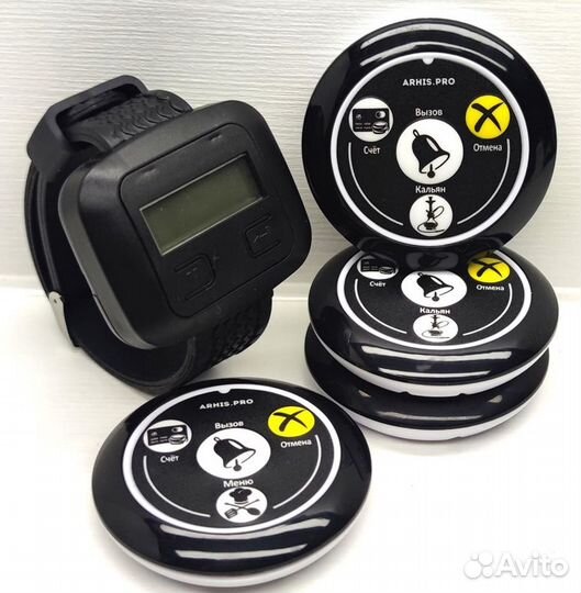 Кнопка вызова персонала, официанта и часы Эконом