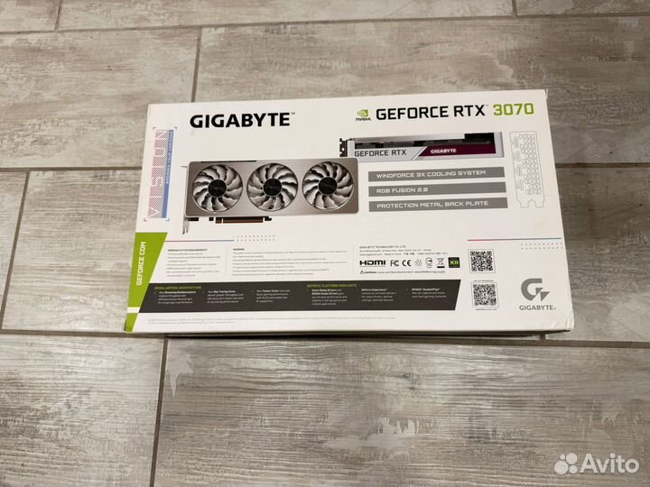 Видеокарта RTX 3070 gigabyte vision oc