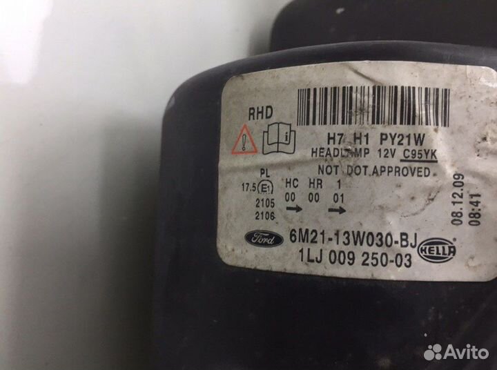 Фара 6M2113W030BJ Ford Galaxy (2006-2016)