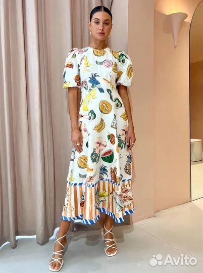 Платье миди в стиле Zimmermann