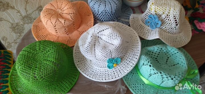 Шляпа летняя вязаная