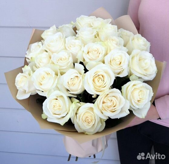 Цветы Букет белых Роз Кемерово