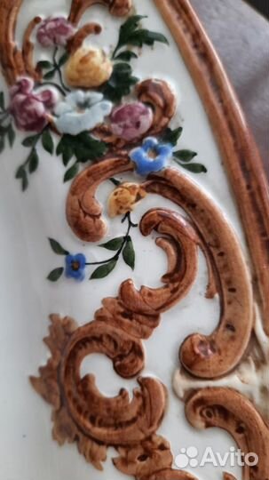 Блюдо под заливное, фаянсовое. Читайте описание