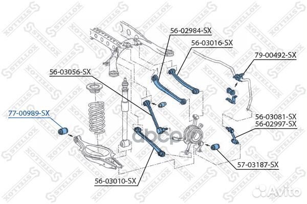 Сайлентблок рычага зад. подвески MB W140/C140 all