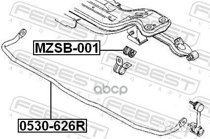 Стабилизатор задний, шт 0530626R Febest