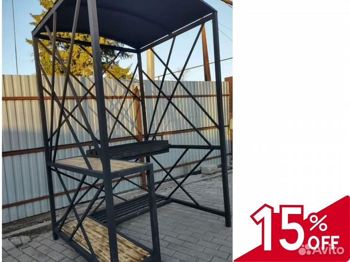 Мангал с крышей