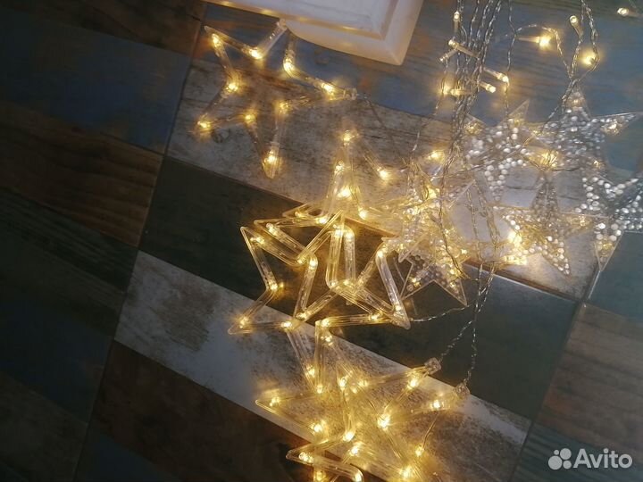 Новогодняя гирлянда звезды