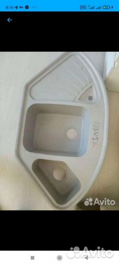 Угловая кухонная мойка искусственный камень