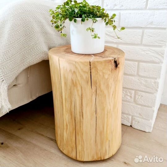 Интерьерный пень, прикроватная тумба