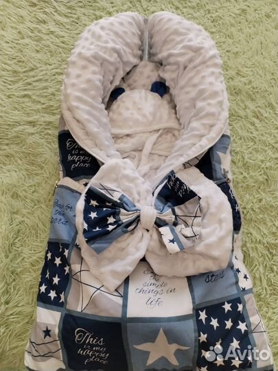 Конверт на выписку для мальчика демисезонный