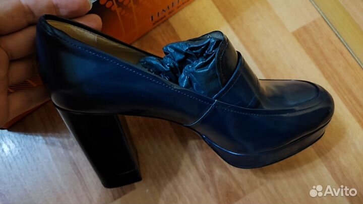 Туфли размер 40 синие кожа