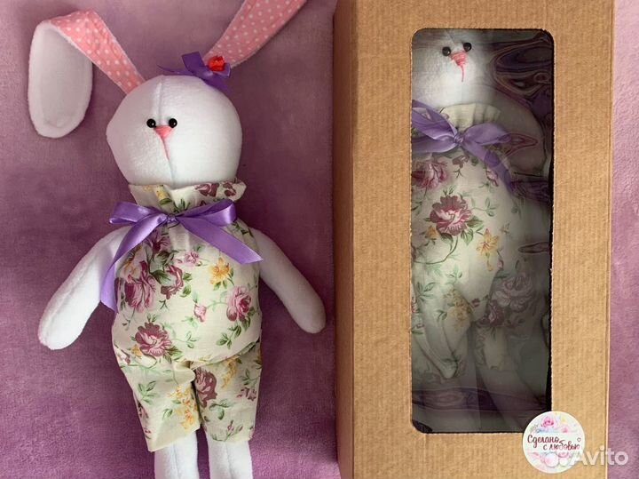 Зайчик из флиса Игрушка для малыша