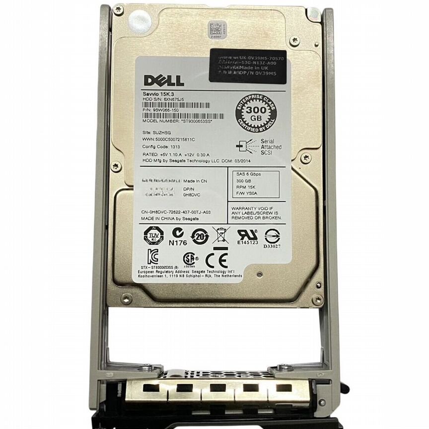 [0V39M5] Жесткий Диск Dell300gb Sas 3,5" Hdd
