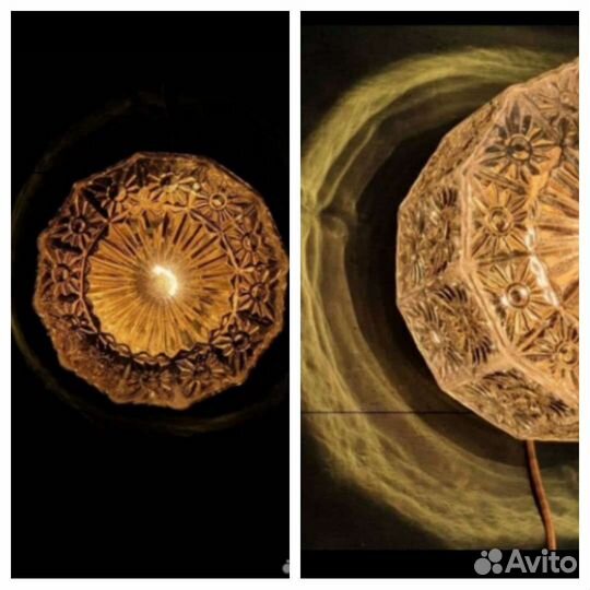 Бра винтаж хрусталь, Veb narva, 2