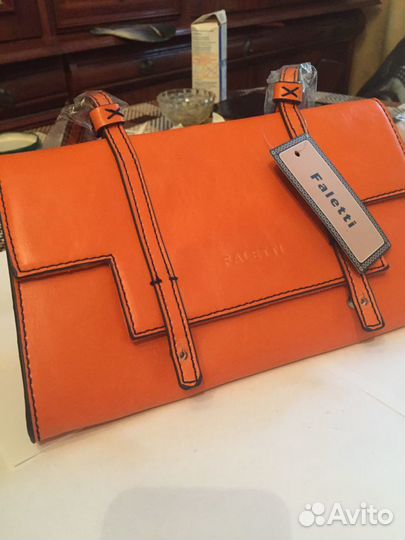 Кожанная сумка Faletti Италия