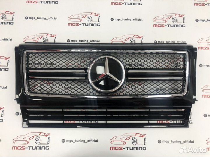 Решетка Mercedes G-class G63 AMG + стеклянный знак