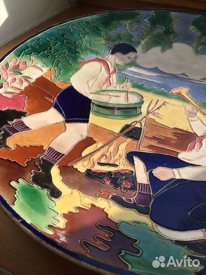 Настенная тарелка Пионеры