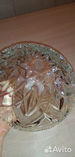 Ваза для фруктов хрустальная СССР