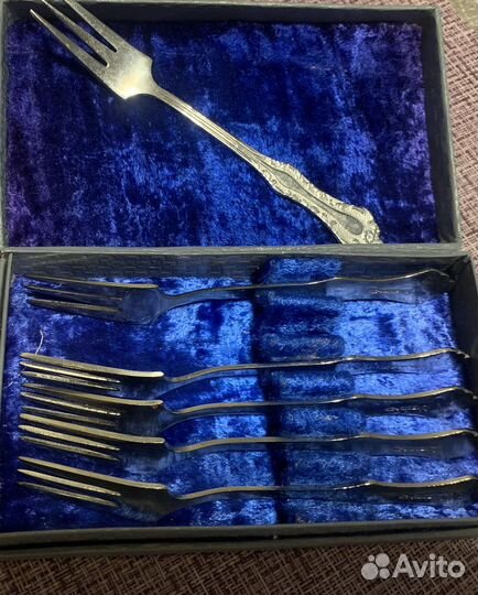 Вилки десертные и ложки мельхиор