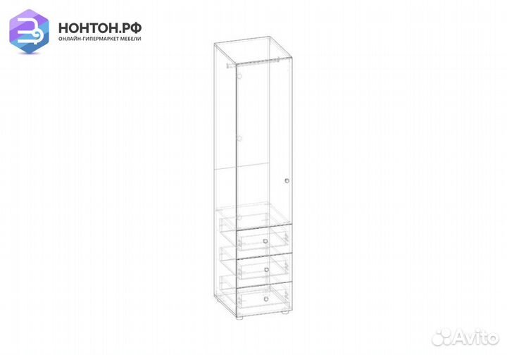 Пенал комбинированный Мийа-3А ясень шимо светлый