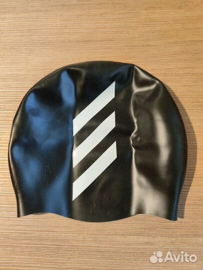 Новая шапочка для плавания Adidas, черная оригинал
