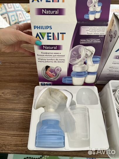 Молокоотсос электрический и ручной avent