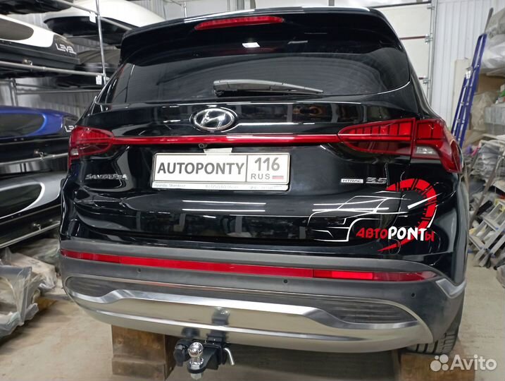 Фаркоп Hyundai Santa Fe с2021 легкосъемный квадрат