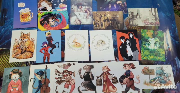 Открытки аниме, истари, путешествия