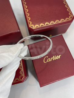 Браслет cartier love из белого золота