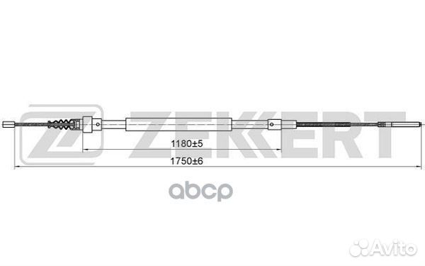 Трос стояночного тормоза задний VW Passat III