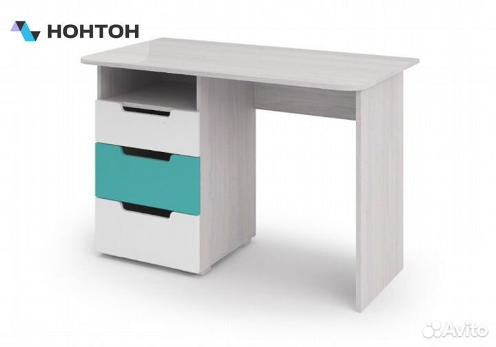Стол письменный Миа анкор / металлик матовый