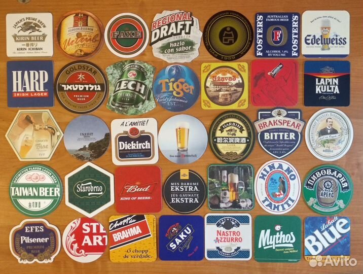 35 пивных подставок (бирдекели) из 35 разных стран