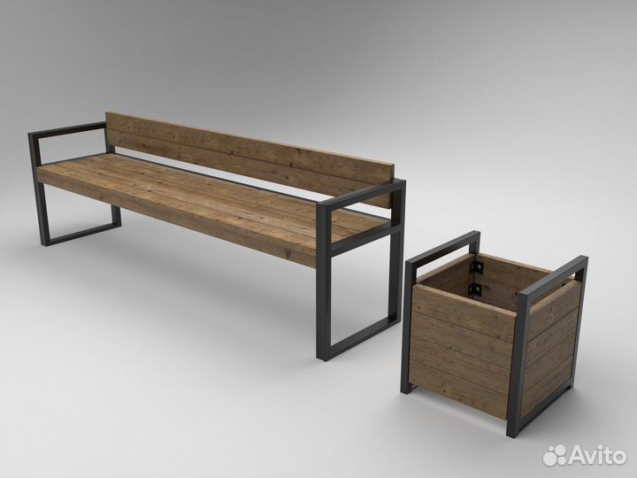 Скамейки стиле лофт