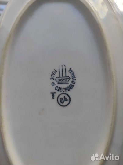Тарелки и селедочница Чехословакия 17 см