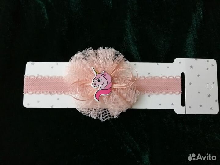 Повязка персик с единорогом. Много вещей