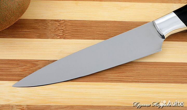 Кухонный нож № 2 сталь 95Х18 рукоять акрил черный