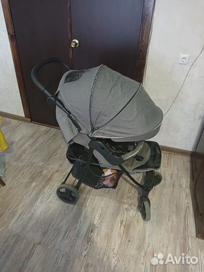 Прогулочная коляска Corol джинс/серый