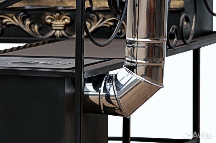 Кованый мангал с казаном