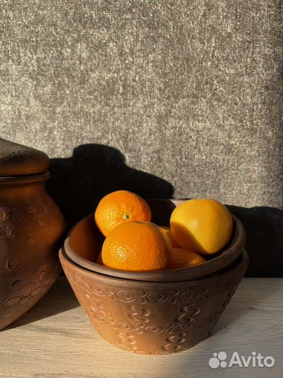 Горшок глиняный. Новый. 2 л