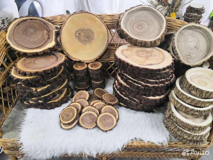 Спил Блюдо Подставки из дерева