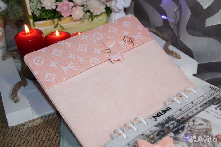 Персиковый Ежедневник Louis Vuitton (ручнаяработа)