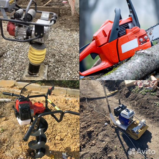 Аренда вибротрамбовки виброплиты бензобура пилы