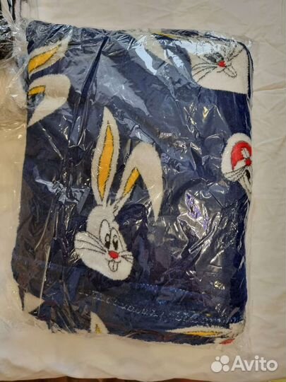 Плед 2м новый с зайчиком