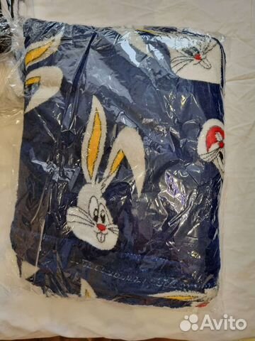 Плед 2м новый с зайчиком