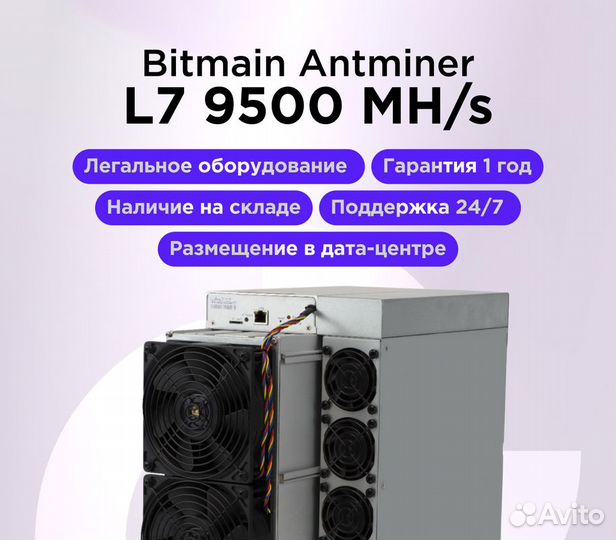 Асик Antminer L7 9500 mh