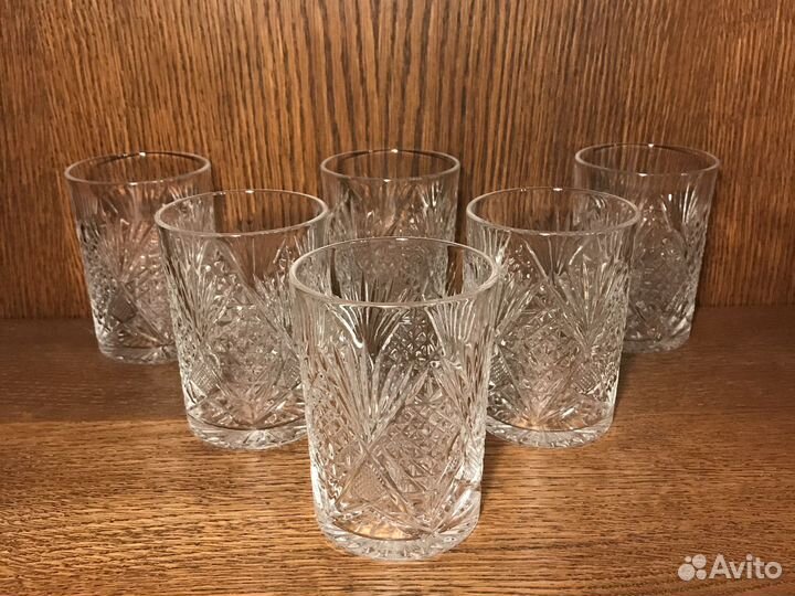Стаканы хрустальные СССР, 5 разных наборов