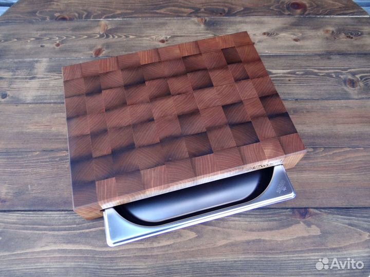 Торцевая разделочная доска с гастроемкостью